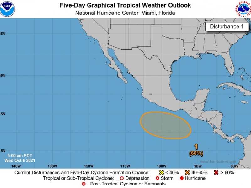 Alta probabilidad de formarse una zona de baja presión