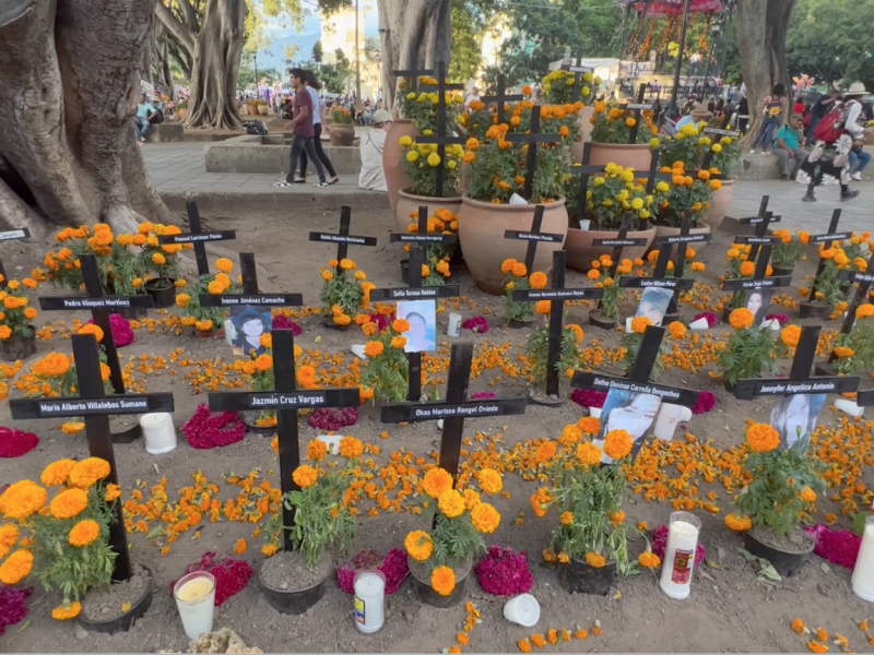 Altar dedicado a personas desaparecidas y víctimas de feminicidio