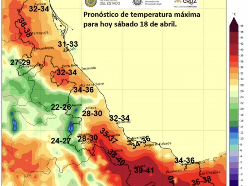 Altas temperaturas este fin de semana por surada: SPC