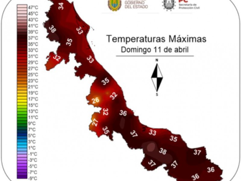 Altas temperaturas prevalecerán durante los próximos días