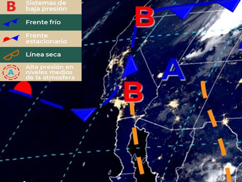 Altas temperaturas y cielo medio nublado en Sonora