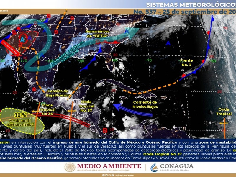 Altas temperaturas y poca probabilidad de lluvias, pronóstico para hoy