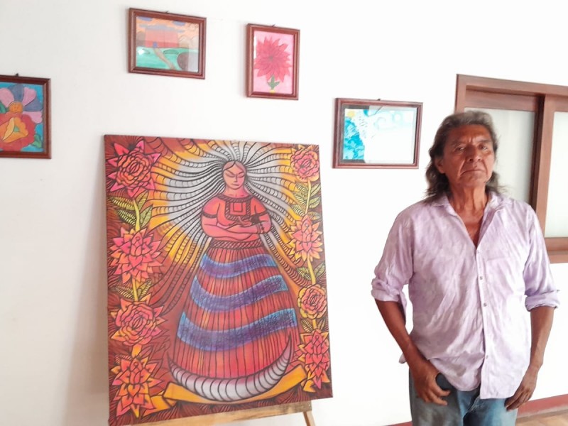 Alumnos de Juchitán exponen obras en Galería Bizu