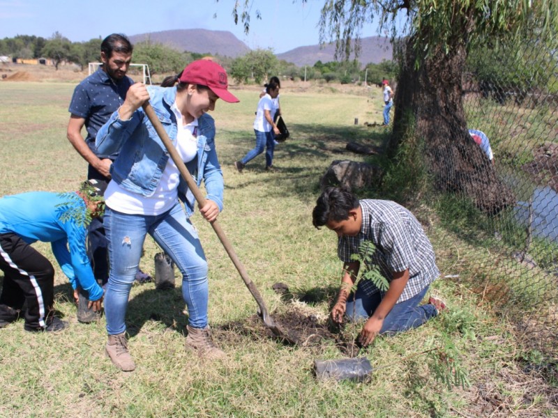 Alumnos del CAM realizan labores de reforestación