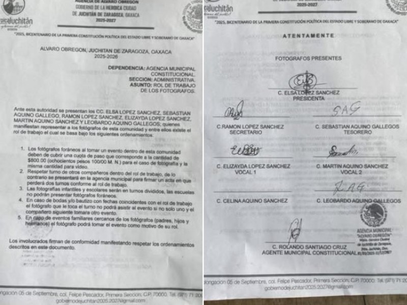 Álvaro Obregón impone cuotas a fotógrafos foráneos en eventos locales