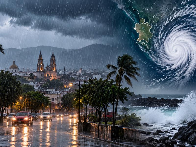Amanece Tepic con lluvias; alertan por efectos de Vance en Nayarit
