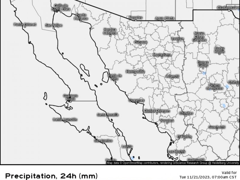 Amaneceres frescos de 17°C este lunes en Guaymas