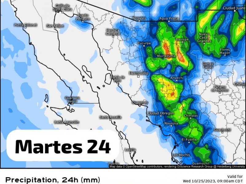 Amaneceres frescos de 20°C este martes en Guaymas