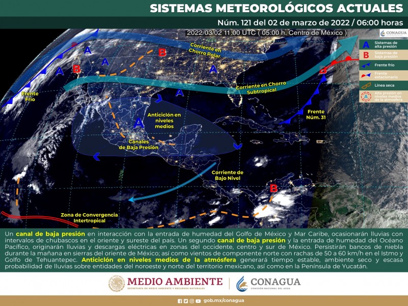 Ambiente caluroso con fuertes vientos en la región