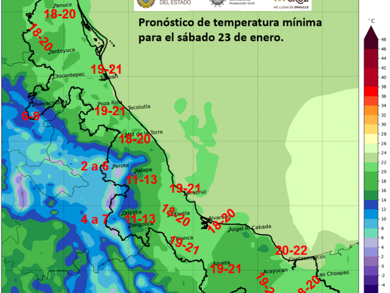 Ambiente fresco para la mañana de este sábado en Veracruz