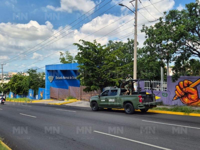 Amenaza de ataque moviliza a militares en Escuela Normal de Sinaloa