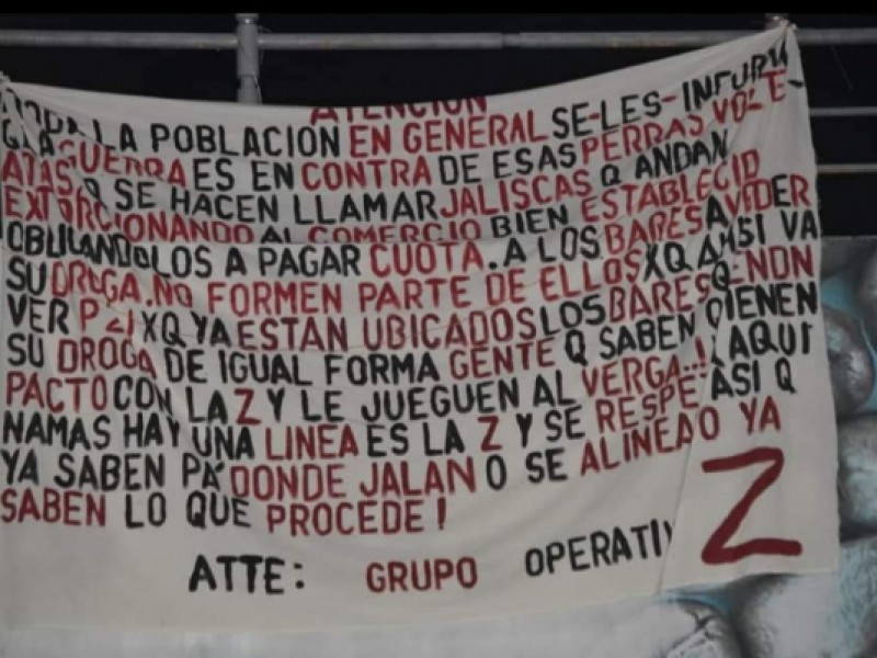Amenazan con narcomantas en Córdoba y Fortín