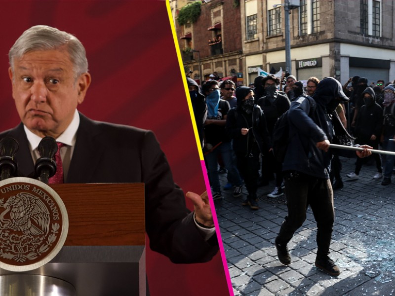 AMLO no acusará con sus mamás a encapuchados