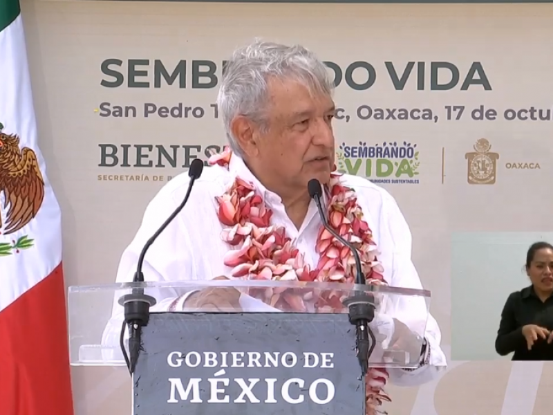 AMLO supervisa avances del programa “Sembrando Vida” en Tapanatepec