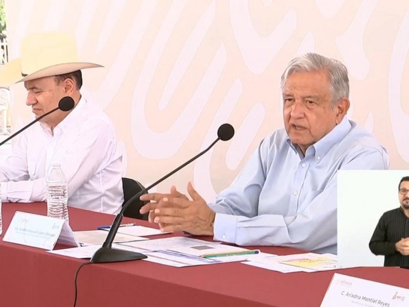 AMLO visita Rosario Tesopaco para destacar proyectos en zona serrana