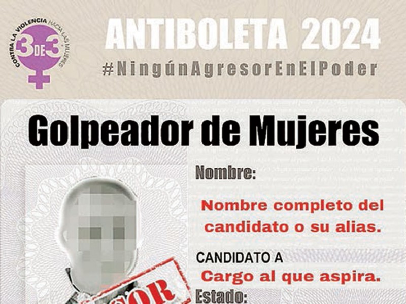 Antiboleta: contra candidatos que incumplen la Ley 3 de 3