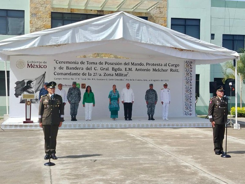 Antonio Melchor, nuevo comandante de la 27 Zona Militar