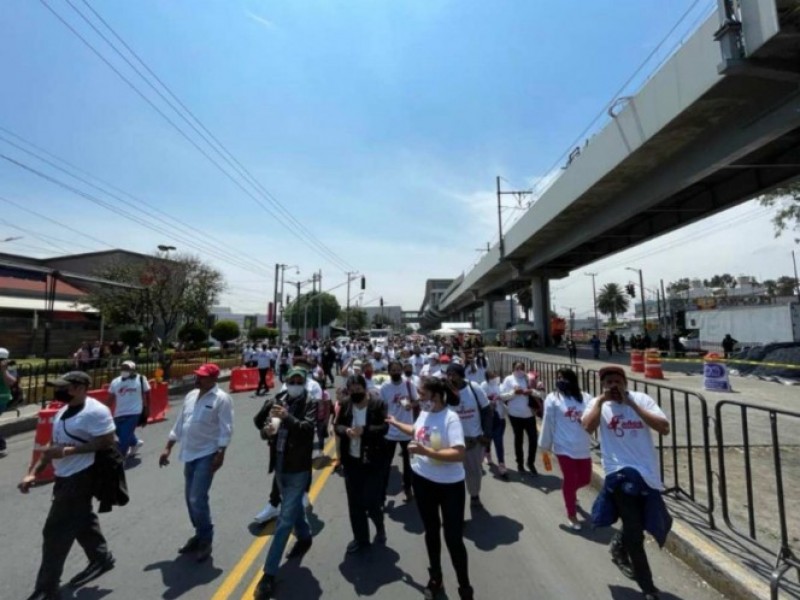 Antorchistas exigen justicia para víctimas de la línea 12