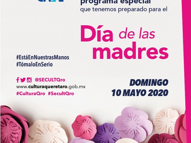 Anuncian actividades virtuales para festejar a mamá