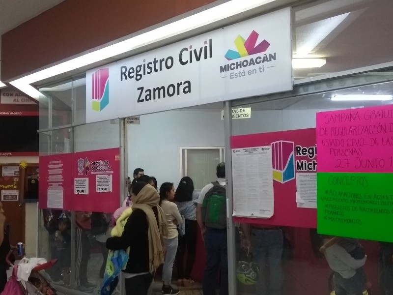 Anuncian campaña regional de regularización del estado civil.