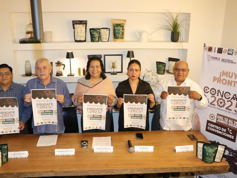 Anuncian convención nacional de café en Puebla