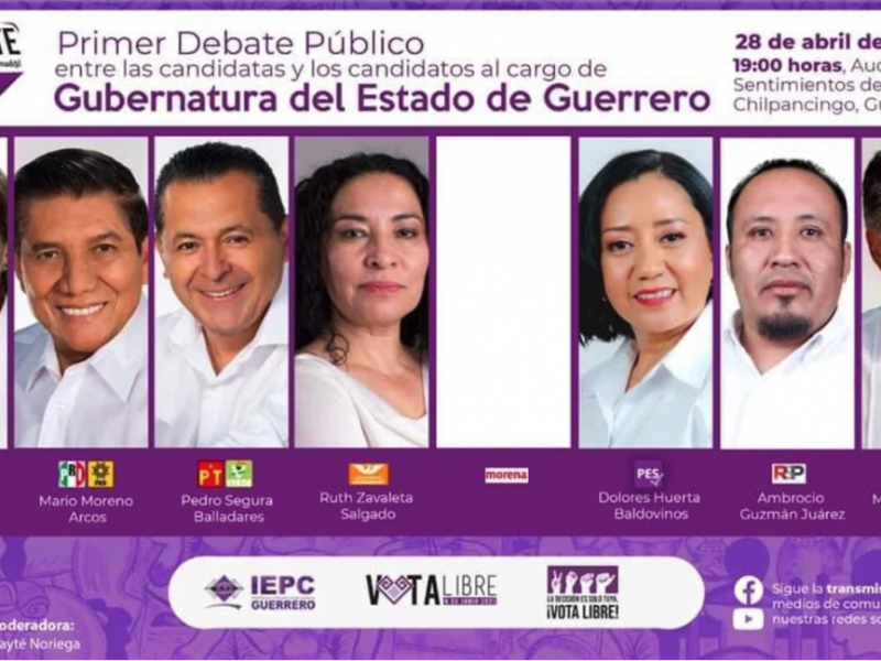 Anuncian debate entre candidatos de Guerrero, sin Félix Salgado