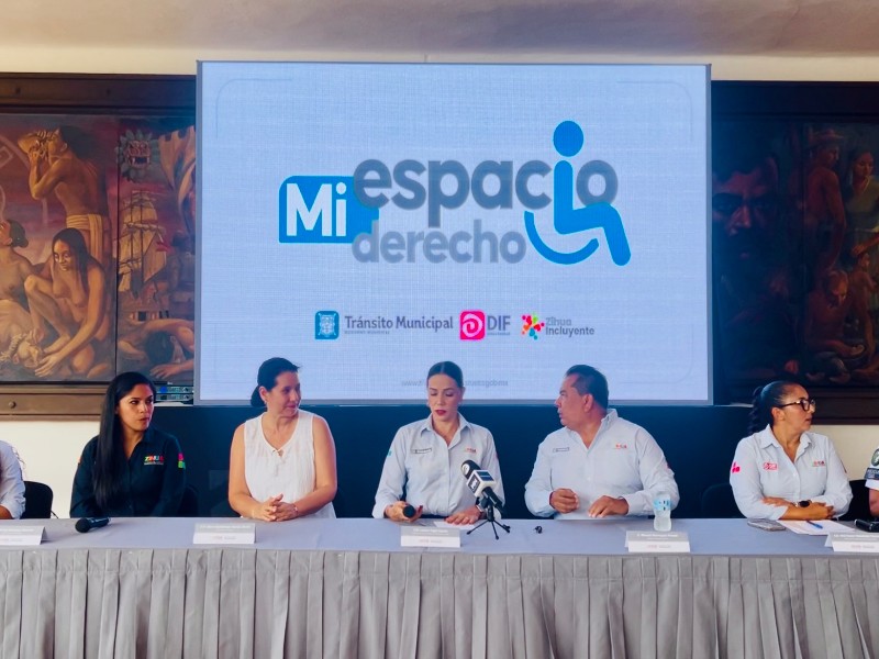 Anuncian engomado “Mi Espacio Mi Derecho” para discapacitados