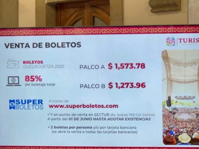 Anuncian inicio de venta de boletos para Guelaguetza 2025, Oaxaca