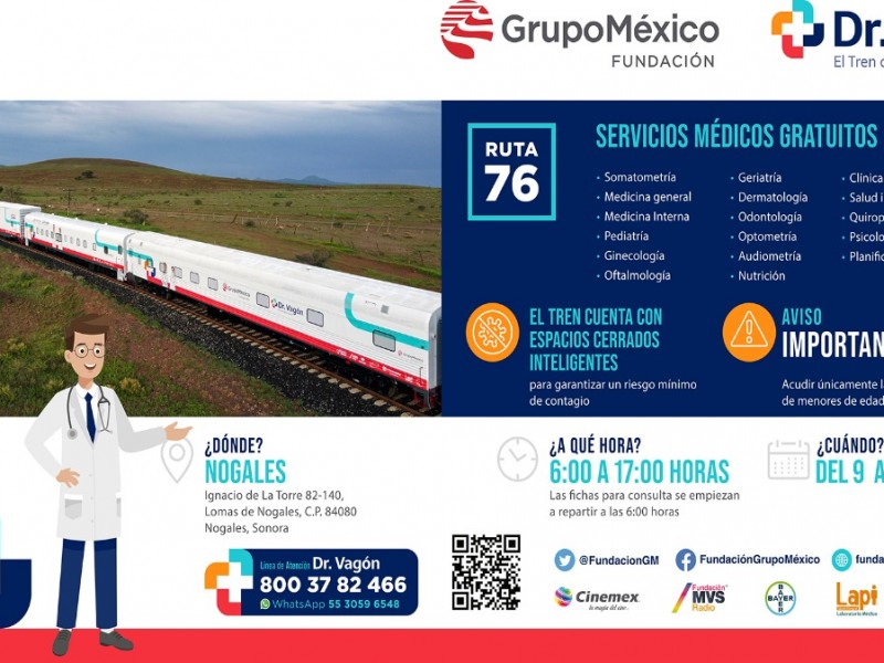 Anuncian jornada médica del doctor vagón en Nogales
