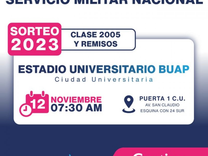 Anuncian sede y fecha para sorteo del servicio militar