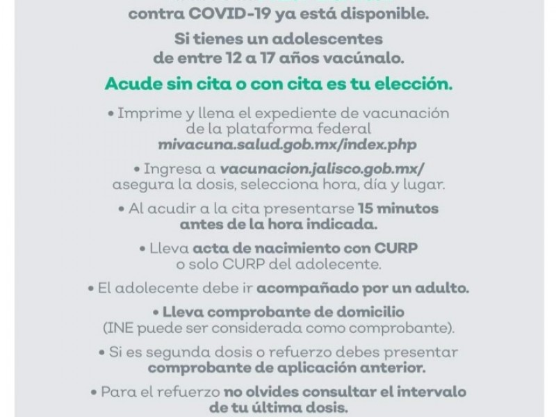 Anuncian vacuna covid para todos