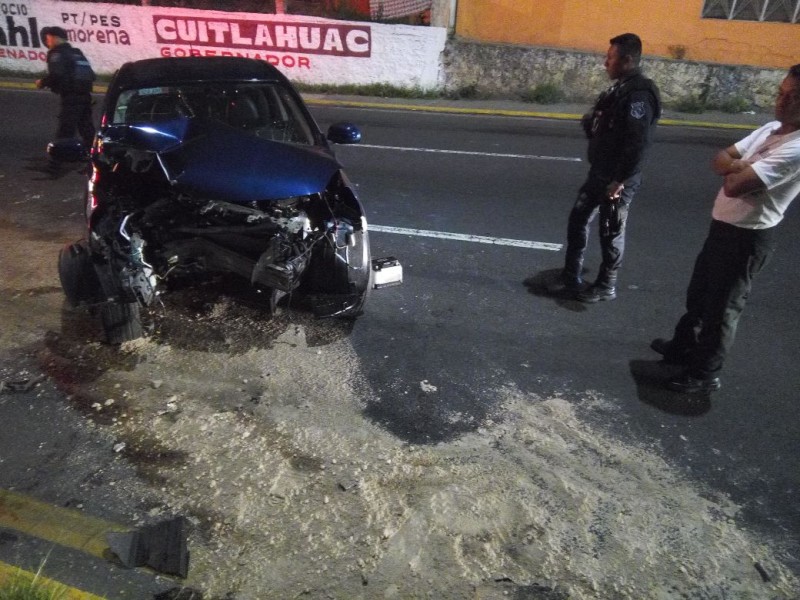 Aparatoso accidente al amanecer en Banderilla