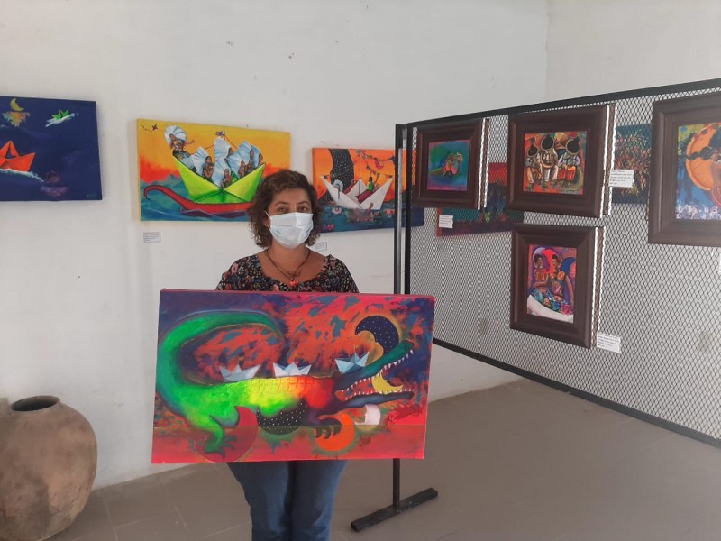 Aperturan en Tehuantepec exposición artística “Fiesta Istmeña”, mirada de alegría