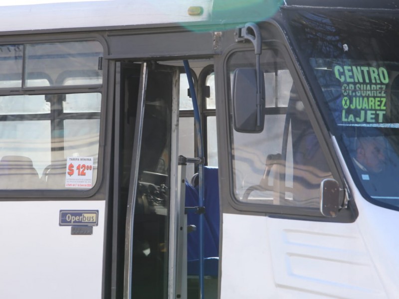 Aplazan nueva tarifa del transporte público a febrero