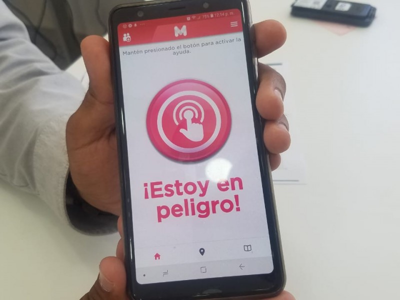 Aplicacion Mujeres Seguras funciona con datos moviles