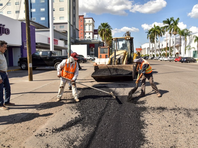 Aplican carpeta caliente en vialidades de Cajeme