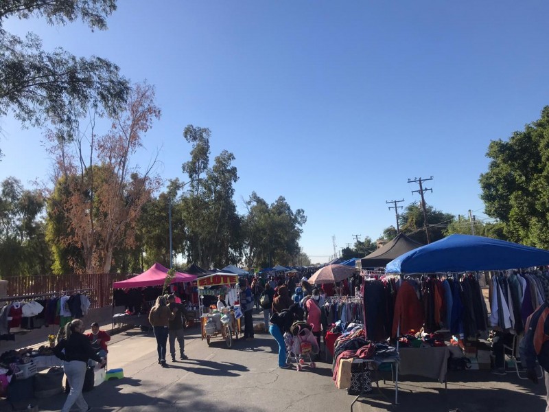 Aplican medidas de seguridad en tianguis