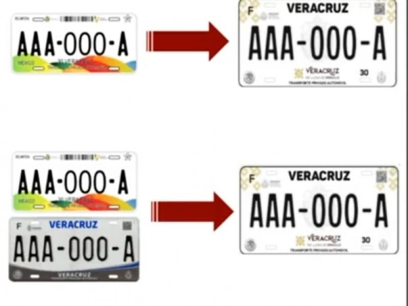 Aplicarán multas a quien no cambió placas en Veracruz