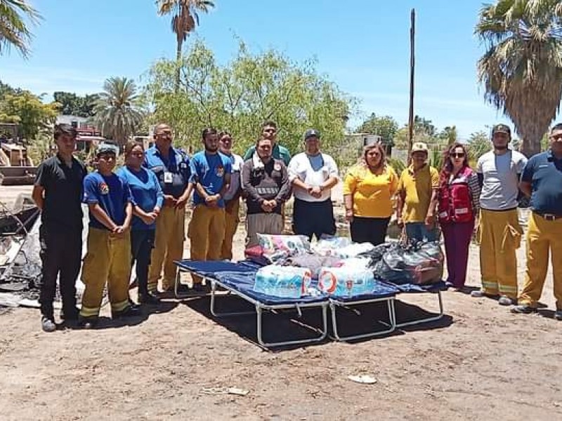 Apoya DIF municipal a familia afectada por incendio en Bellavista