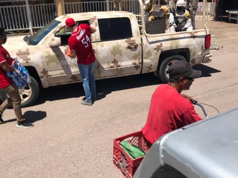 Apoyan Rieleros de Empalme con alimentos en contingencia