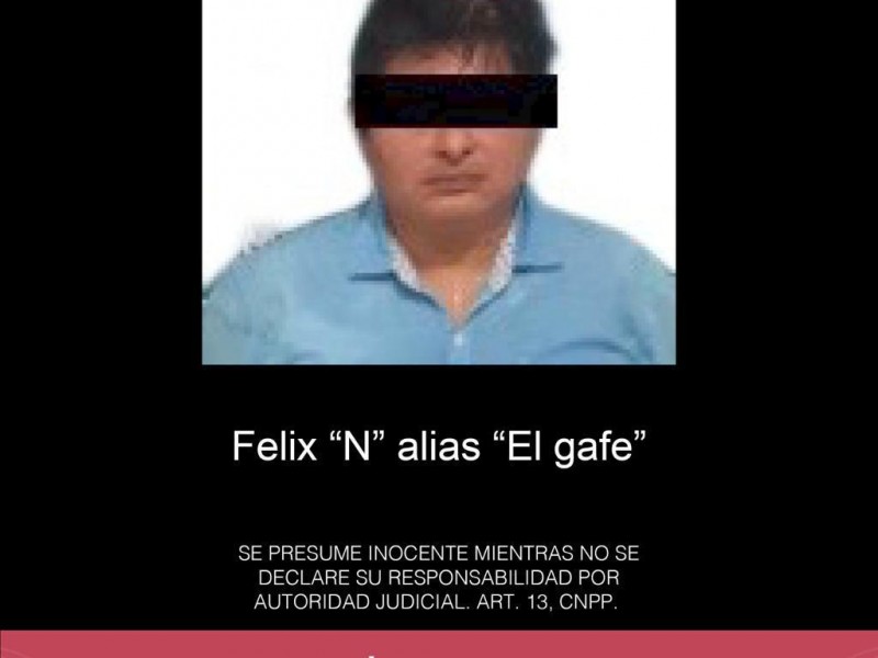 Aprehende Fuerza Civil a Félix “N”, presunto extorsionador