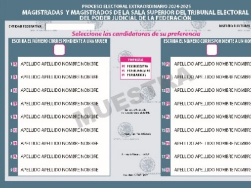 Aprueban   boletas para elección de jueces y magistrados