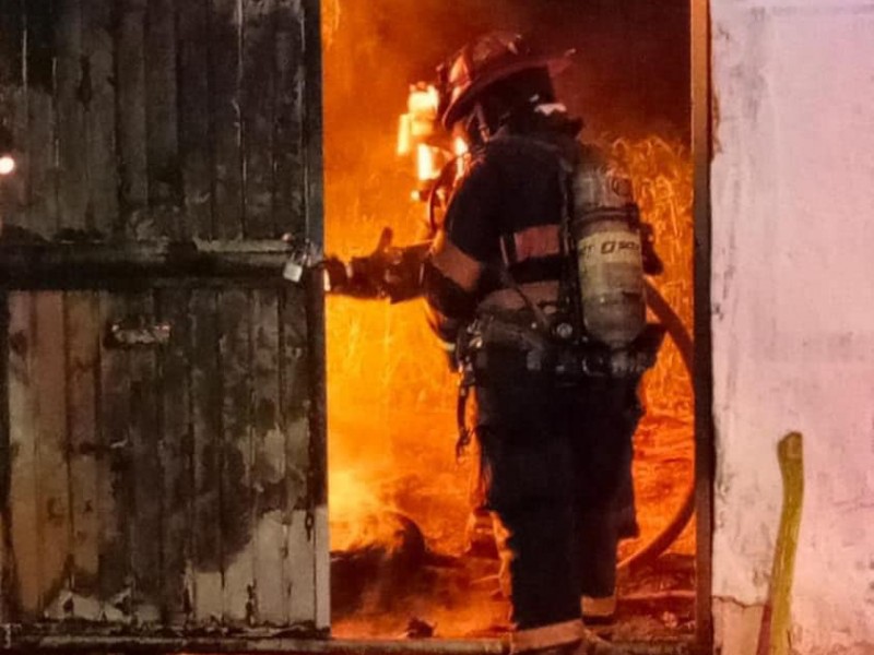 Arde almacén de madera en San Roque