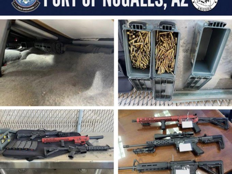 Armas y municiones fueron aseguradas antes de cruzar a México