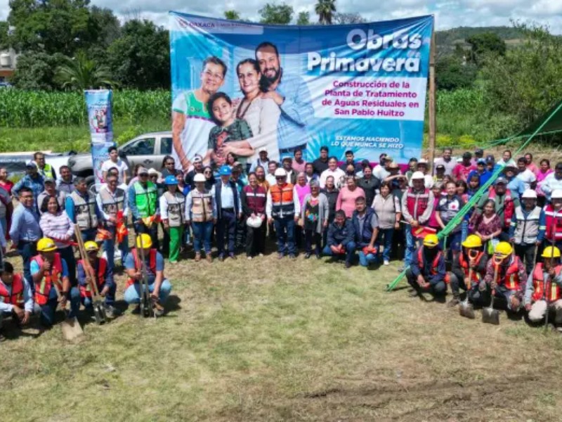 Arranca construcción de planta de aguas residuales en San Pablo Huitzo