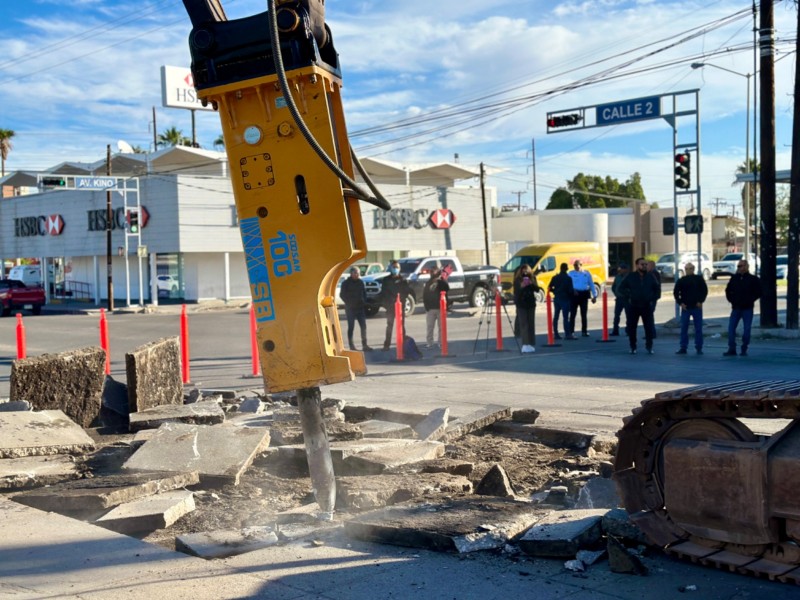 Arranca mega obra de reconstrucción de calle 2da.