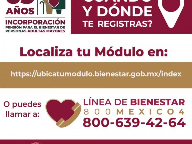 Arranca registro del programa Bienestar para el adulto mayor