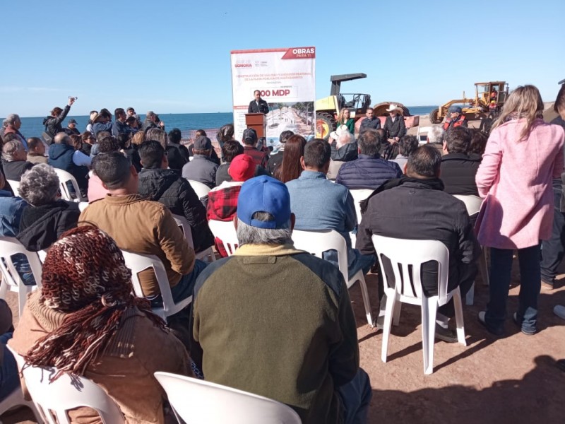 Dan banderazo a malecón de Huatabampito, invertirán 100 MDP