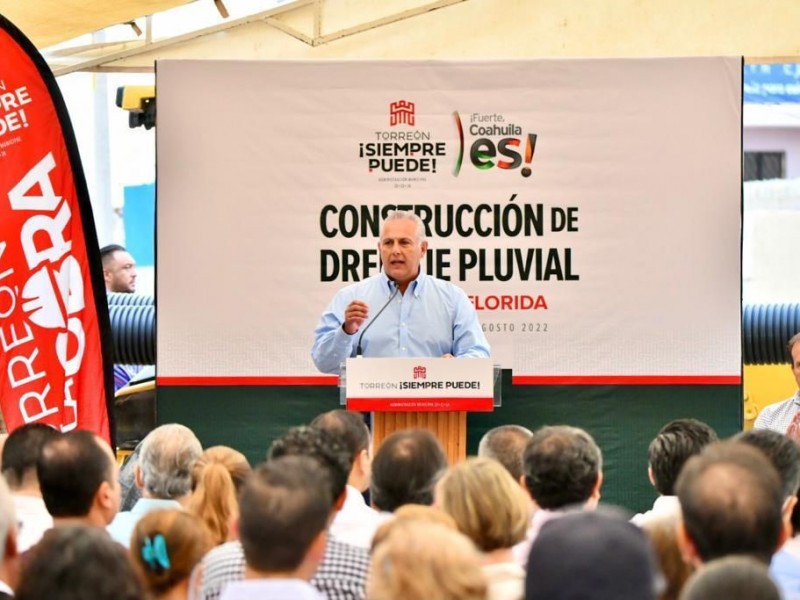 Arrancan obra de drenaje pluvial en Villa Florida