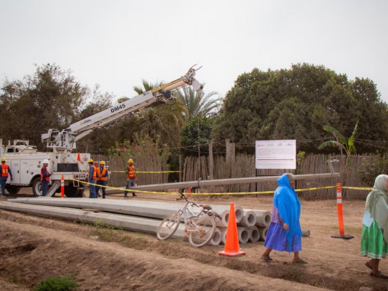 Arrancan obra de electrificación en Potam, 29 familias beneficiadas